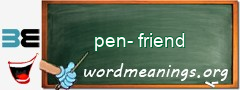 WordMeaning blackboard for pen-friend